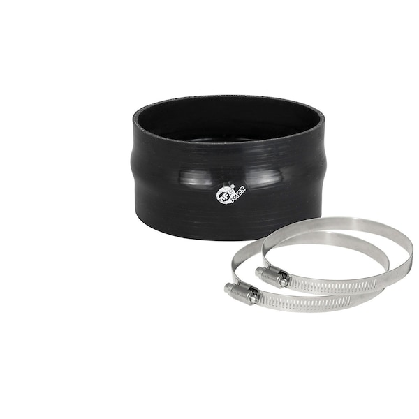 Afe 3-7/8 Inch Inside Diameter, 2-1/4 Inch Length, With Hump, Black, Silicone, With 2 Worm Gear Clamps 59-00062 - main